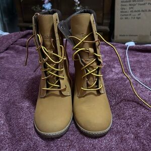Timberland Women's Brown Combat Boots